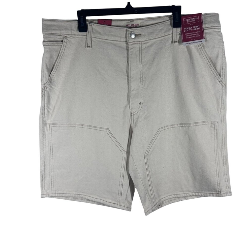Levi Strauss Double Front‎ Utility Shorts Men's Size 40 Beige NEW